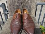 Prachtige gevlochten schoenen van Magnanni (Italia) maat 41, Bruin, Ophalen of Verzenden, Zo goed als nieuw, Veterschoenen