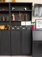 Ikea Billy Boekenkast met deuren, donkerbruin, 80x30x202cm, Ophalen, Gebruikt, 50 tot 100 cm, 150 tot 200 cm
