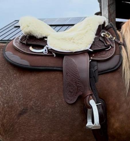 Freemax round cow 16 inch, Dieren en Toebehoren, Paarden en Pony's | Zadels, Zo goed als nieuw, Western, Ophalen of Verzenden