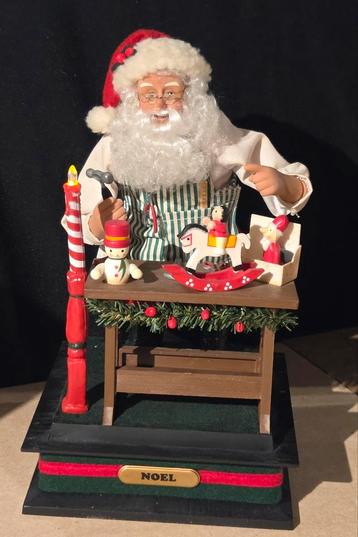 Kerstman Werkplaats Muziekdoos - Kaars met Vlam beschikbaar voor biedingen