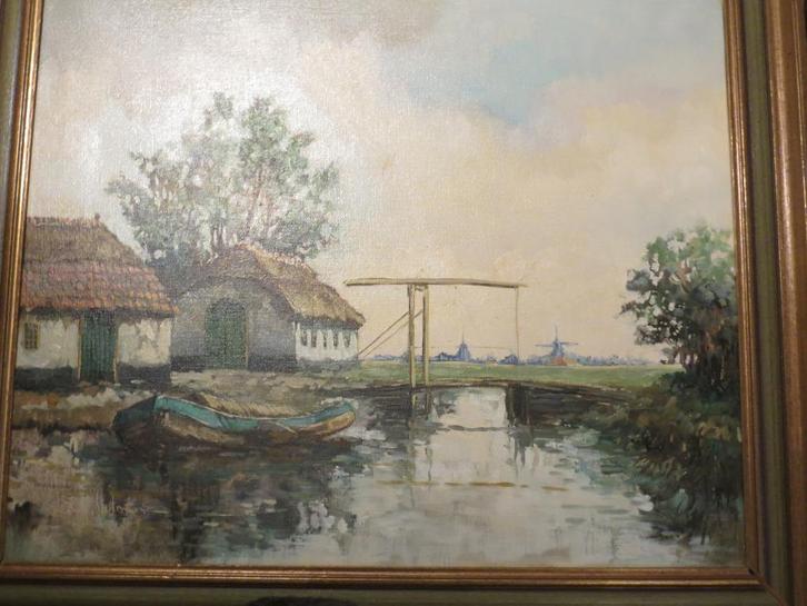 BH SLOTMAN, Pseudoniem Jack van der Put, Mooi Waterschap, Antiek en Kunst, Kunst | Schilderijen | Klassiek, Ophalen of Verzenden