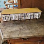 Brocante vintage oud keukenrek kruidenrek met voorraadbakken, Ophalen