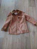 Suede korte jas van de Bijenkorf maat M, Ophalen of Verzenden, Zo goed als nieuw, Bruin