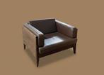Marcel Wanders vintage design fauteuil leer hout, Ophalen of Verzenden, Gebruikt, 75 tot 100 cm