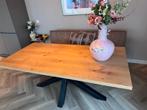 eiken eettafel en bank, Huis en Inrichting, Tafels | Eettafels, Ophalen, Eikenhout, 200 cm of meer, 50 tot 100 cm