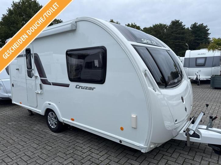 Sprite Cruzer 460 SR Mover/Luifel/Fietsdr, Caravans en Kamperen, Caravans, Bedrijf, tot en met 2, 1000 - 1250 kg, Standaardzit