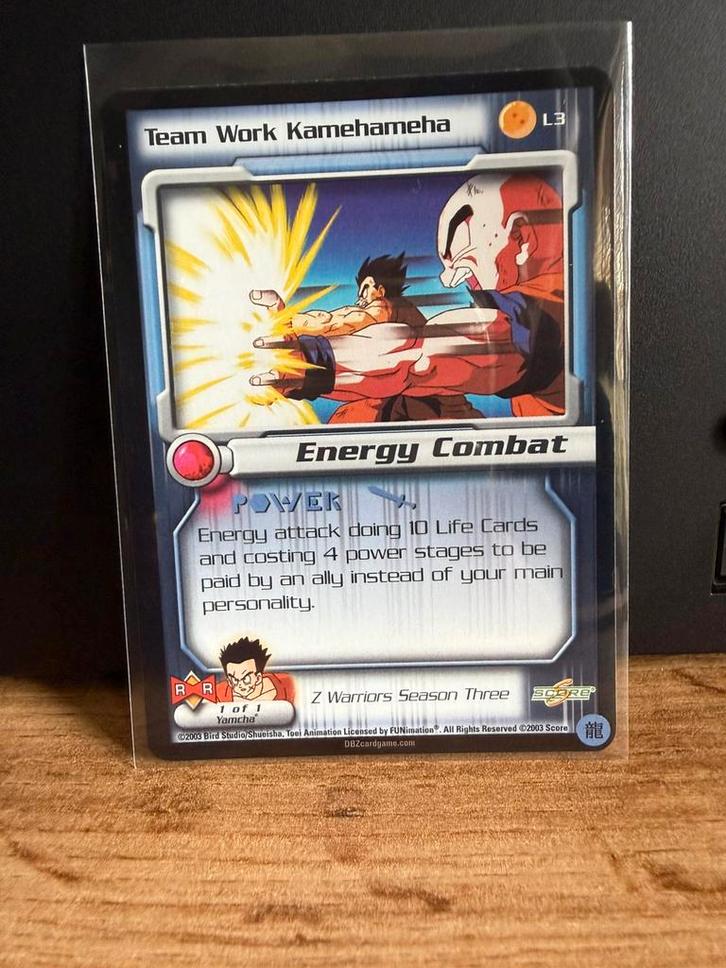 Dragonball Z CCG - Teamwork Kamehameha L3, Hobby en Vrije tijd, Verzamelkaartspellen | Overige, Zo goed als nieuw, Foil, Verzenden