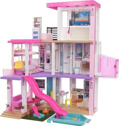 Barbie Droomhuis XXL (109 cm) lift, glijbaan, licht & geluid, Kinderen en Baby's, Speelgoed | Poppenhuizen, Ophalen, Gebruikt
