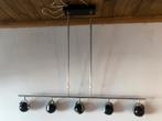 Design hanglamp verstelbaar met 5 zwarte bollen, Huis en Inrichting, Lampen | Hanglampen, Ophalen, Zo goed als nieuw, Design, 75 cm of meer