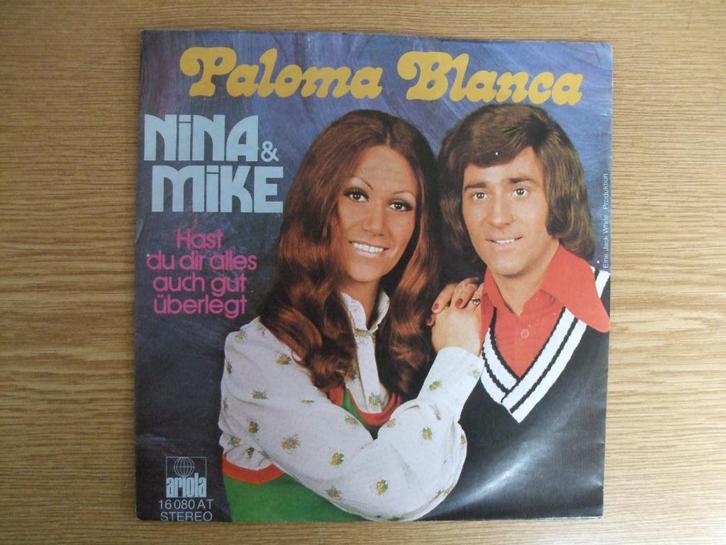 NINA & MIKE  PALOMA BLANCA / HAST DU DIR ALLES AUCH GUT UBER, Cd's en Dvd's, Vinyl Singles, Zo goed als nieuw, Single, Pop, 7 inch