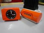 space age design jaren 70 klok wekker oranje vintage retro, Gebruikt, Wekker of Tafelklok, ?, Krups - Sankyo