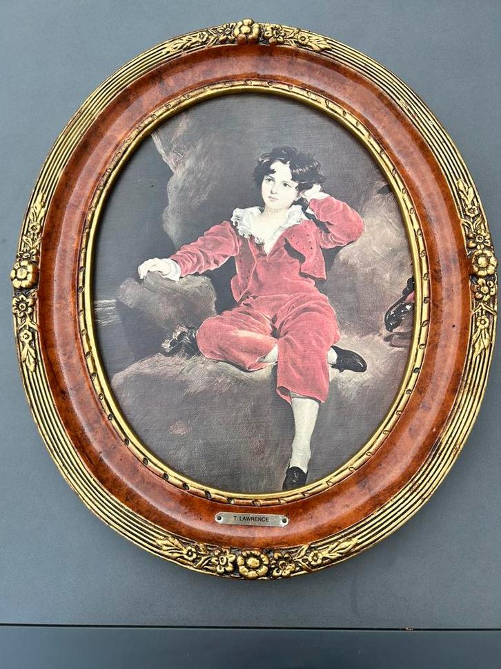 Vintage “ The red boy “ van T. Lawrence., Antiek en Kunst, Curiosa en Brocante, Ophalen of Verzenden