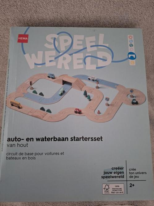 Auto en waterbaan hout speelgoed tbv goed doel, Kinderen en Baby's, Speelgoed | Houten speelgoed, Nieuw, Overige typen, Ophalen of Verzenden