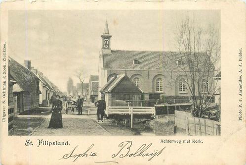 (378-313-027) St Philipsland Achterweg (hondekar), Verzamelen, Ansichtkaarten | Nederland, Zeeland, Verzenden