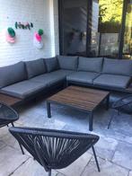 Loungeset hoekbank met salontafel voor buiten, Tuin en Terras, Tuinsets en Loungesets, Ophalen, 4 zitplaatsen, Bank, Zo goed als nieuw