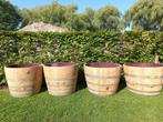 Eikenhouten Bloembak Plantenbak Sigaarmodel 137,5L en 150L, Ophalen, Minder dan 60 cm, Rond, Nieuw