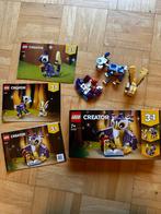 Complete Lego Creator 3-in-1; uil, hert en konijn & eekhoorn, Ophalen of Verzenden, Zo goed als nieuw, Complete set, Lego