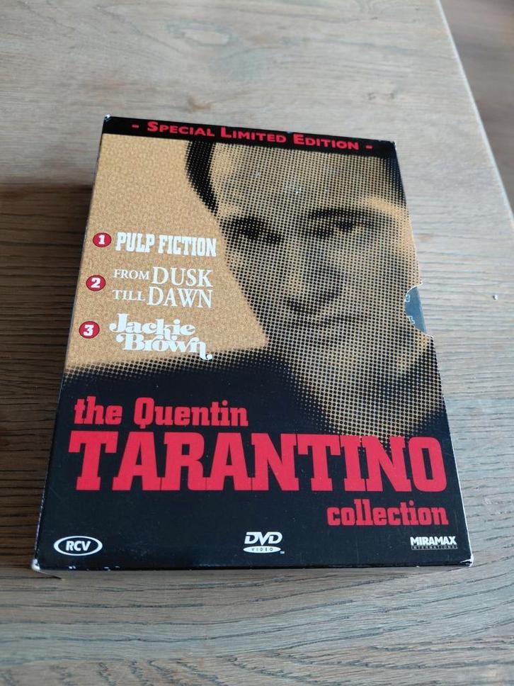 The Quentin Tarantino collection box met 3 films, Cd's en Dvd's, Dvd's | Thrillers en Misdaad, Zo goed als nieuw, Maffia en Misdaad