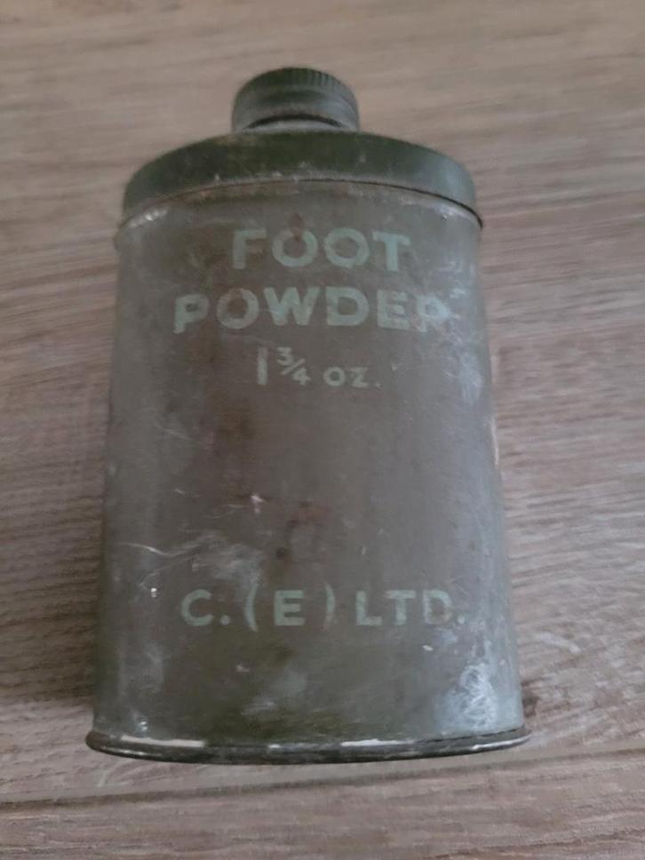Oud Militair Voetpoeder Blik, Verzamelen, Militaria | Algemeen, Ophalen of Verzenden