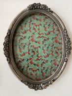 Grote ovale antieke fotolijst zilvergrijs, Antiek en Kunst, Ophalen of Verzenden