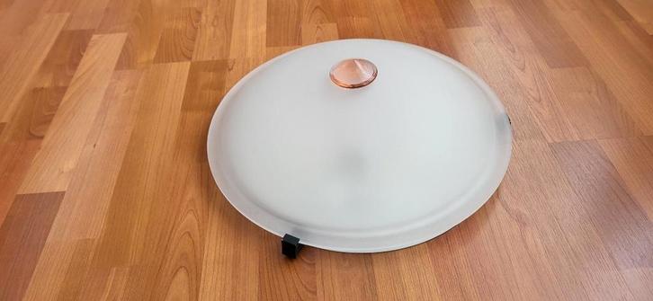 mooie plafonniere plafonlamp, Huis en Inrichting, Lampen | Plafondlampen, Zo goed als nieuw, Glas, Metaal, Ophalen of Verzenden