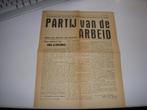 Verkiezingskrant Partij van de Arbeid juli 1946, Boeken, Nederland, Gelezen, PvdA, Maatschappij en Samenleving