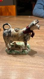 Cowcreamer Staffordshire. Koe met drinkend kalf, Verzamelen, Beelden en Beeldjes, Verzenden, Zo goed als nieuw, Dier