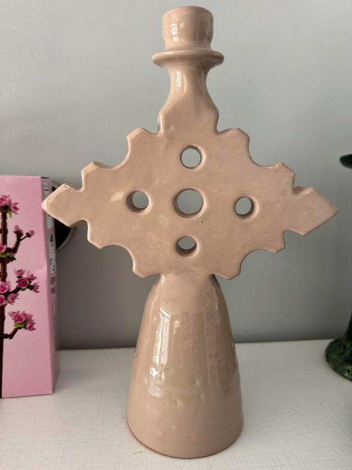 Marokkaanse Kandelaar Touareg Tamegroute, Huis en Inrichting, Woonaccessoires | Kandelaars en Kaarsen, Nieuw, Kandelaar, 25 tot 50 cm