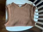 Bruine rib top van H&M - Maat M Nieuw, Bruin, Zo goed als nieuw, Zonder mouw, Ophalen