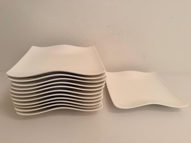 12x Villeroy & Boch Cera borden 21x21 cm - Nieuwstaat, Huis en Inrichting, Keuken | Servies, Zo goed als nieuw, Bord(en), Overige stijlen