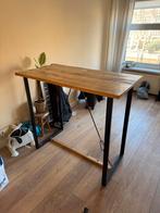 Industriële bartafel met krukken, Ophalen, Gebruikt, 100 tot 150 cm, 50 tot 100 cm