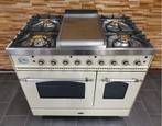 Luxe Fornuis Boretti 90cm crème + rvs 2 ovens frytop, 60 cm of meer, Ophalen of Verzenden, Zo goed als nieuw, Energieklasse A of zuiniger