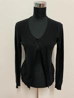 V24 - Zwart wol-kasjmier Essentiel Antwerp vestje mt M (1), Kleding | Dames, Truien en Vesten, Ophalen of Verzenden, Zo goed als nieuw