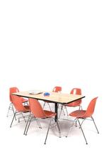 Originele oranje fiberglass Eames DSS stapelstoelen Vitra, Huis en Inrichting, Stoelen, Ophalen, Overige kleuren, Overige materialen