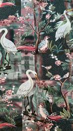 Kraanvogels french terry, Hobby en Vrije tijd, Stoffen en Lappen, 120 cm of meer, Ophalen of Verzenden, Zo goed als nieuw, Katoen