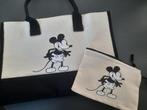 Nieuw 2 delig set Canvas Tas met Mickey Mouse met bijhorende, Ophalen of Verzenden, Mickey Mouse, Nieuw, Tas, Koffer of Zak