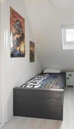 Woood Dennis Bed 90x200 - Donkergrijs, Ophalen, Gebruikt, 90 cm, Eenpersoons