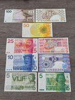 Set 9 guldenbiljetten 5 t/m 100 gulden (1966-1997), Postzegels en Munten, Bankbiljetten | Nederland, Ophalen of Verzenden, 100 gulden