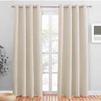 Licht-beige Isolerende thermische gordijnen 140 x 220 set, Huis en Inrichting, Stoffering | Gordijnen en Lamellen, 100 tot 150 cm