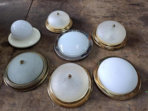 diverse plafonniëres, Huis en Inrichting, Lampen | Plafondlampen, Zo goed als nieuw, Glas, Metaal, Ophalen of Verzenden