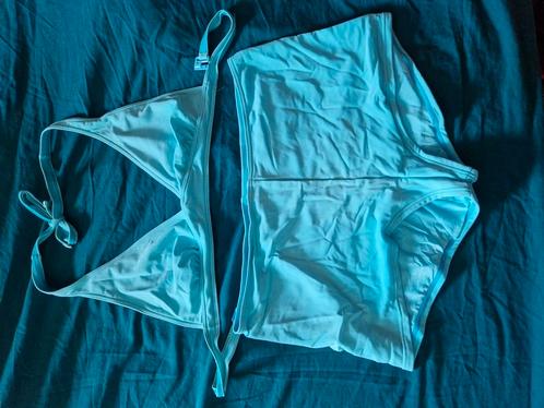 Bikini met haltertop en boxershortje, Kleding | Dames, Badmode en Zwemkleding, Gedragen, Bikini, Blauw, Ophalen of Verzenden