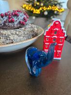 Glazen blauwe olifant handgeblazen uit Malta, Ophalen of Verzenden, Zo goed als nieuw, Dier