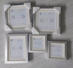 5 nieuwe fotolijsten,  mat zilver,  met passe-partout., Ophalen of Verzenden, Nieuw