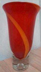 Murano Swirl vaas. Oranje/rood., Overige kleuren, Ophalen of Verzenden, Minder dan 50 cm, Glas