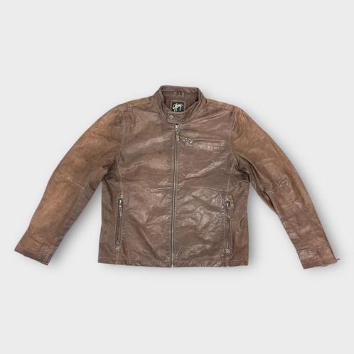 Mauritius heren jas maat L (100% leer), Kleding | Heren, Jassen | Zomer, Gedragen, Maat 52/54 (L), Bruin, Ophalen of Verzenden