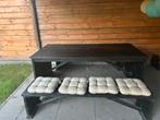 Tuinset zwart steigerhout, Ophalen, 6 zitplaatsen, Zo goed als nieuw, Bank