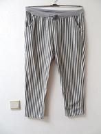 K65 MADE IN ITALY kuit broek zwart wit streep XL 46/48, Kleding | Dames, Broeken en Pantalons, Made in Italy, Zwart, Maat 46/48 (XL) of groter