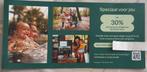 Kortingsbon Center Parcs., Tickets en Kaartjes, Kortingen en Cadeaubonnen, Drie personen of meer, Kortingsbon, Bungalowpark