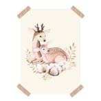 Kinderposter Poster Hertjes Aquarel A4 Little Dreamzzz, Ophalen of Verzenden, Nieuw, Wanddecoratie