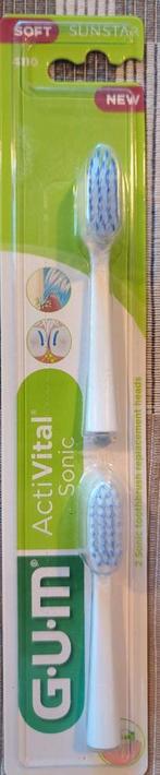 GUM ActiVital Sonic Soft (nieuw) 2 opzetborstels, Sieraden, Tassen en Uiterlijk, Uiterlijk | Mondverzorging, Ophalen of Verzenden